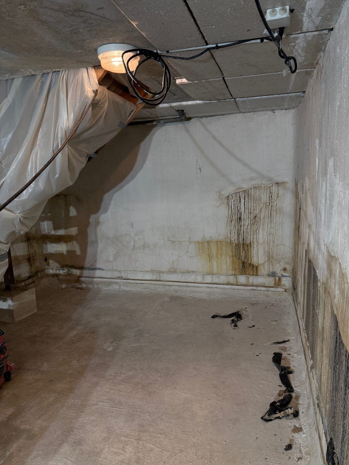 Travaux de cuvelage et imperméabilisation d’un mur enterré